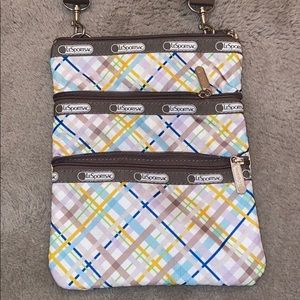 Lesportsac multi zipper cross body bag
